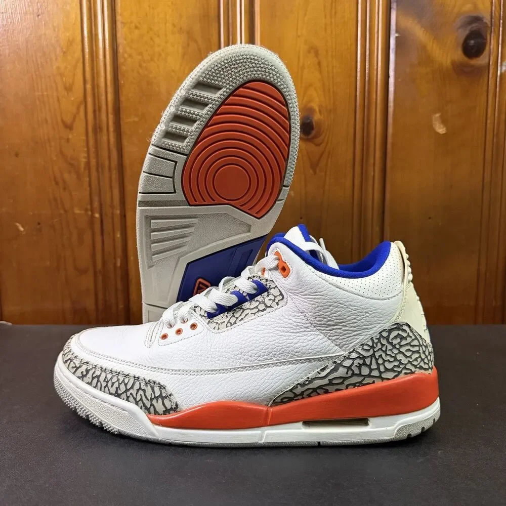 Jordan 3 Retro Knicks New York Size 10.5 Men (136064-148) No Box Used Condition